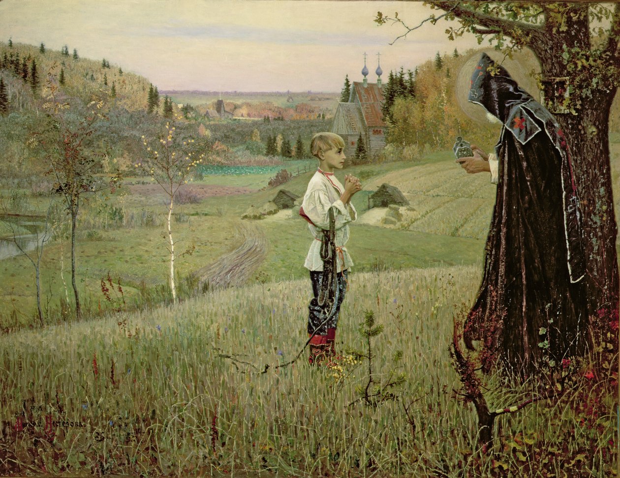 Die Vision des jungen Bartholomäus von Mikhail Vasilievich Nesterov