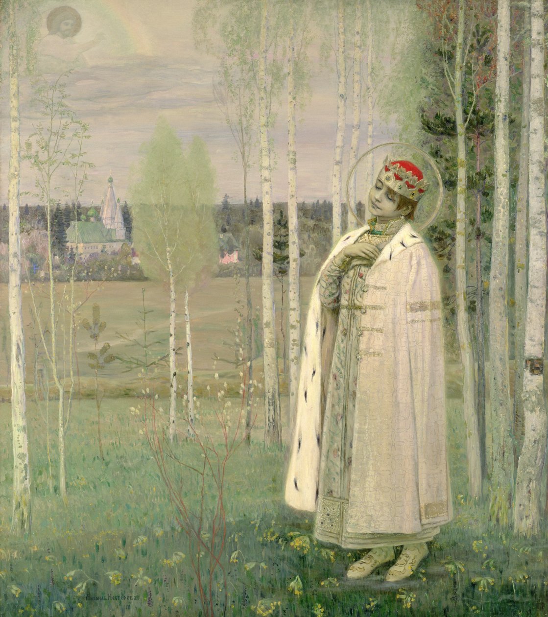 Zarewitsch Dimitry, Sohn des ermordeten Zaren Nikolaus von Mikhail Vasilievich Nesterov