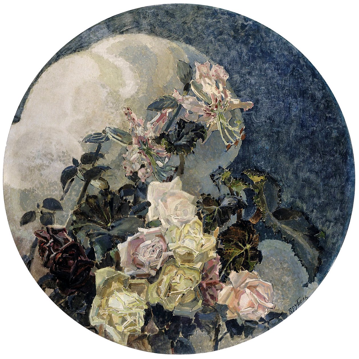 Rosen und Orchideen von Mikhail Aleksandrovich Vrubel