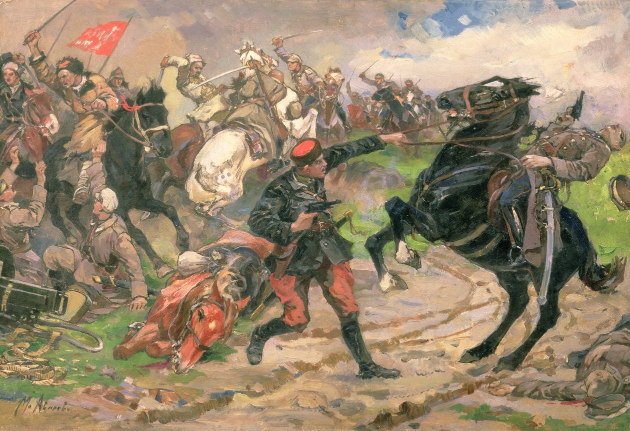 Der rote Dundich im Kampf von Mikhail Ivanovich Avilov