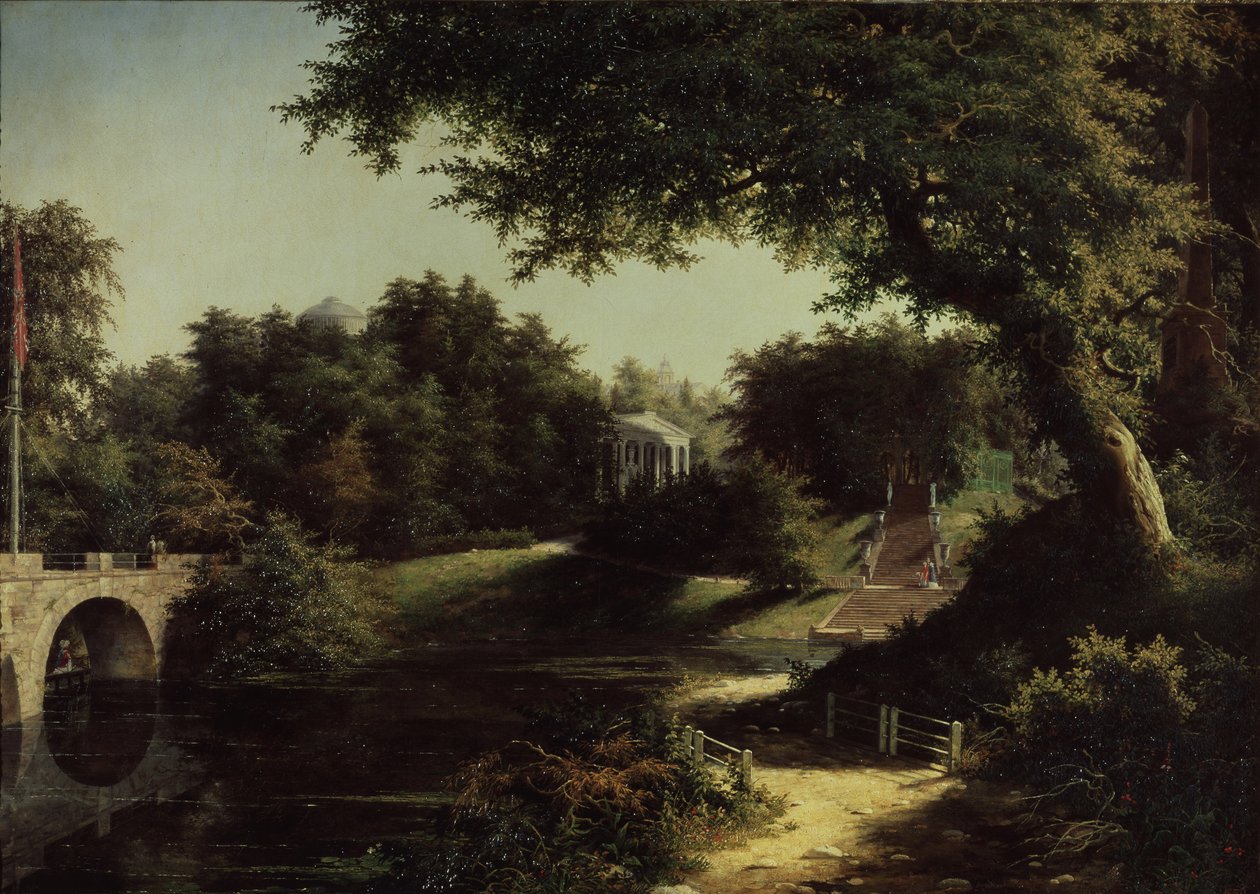 Blick auf den Park in Pawlowsk von Mikhail Ivanovich Lebedev