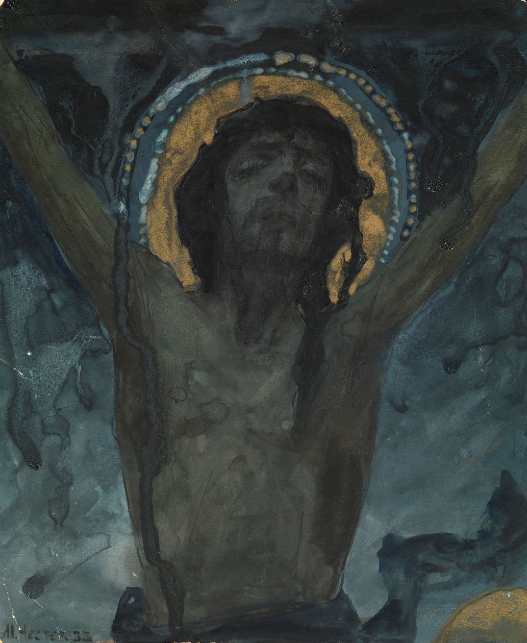 Christus am Kreuz von Mikhail Vasilievich Nesterov