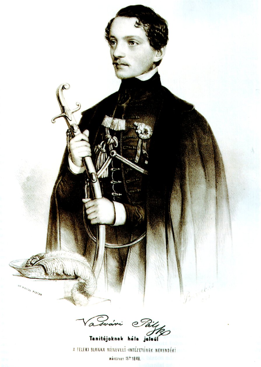 Porträt von Pál Vasvári von Miklós Barabás