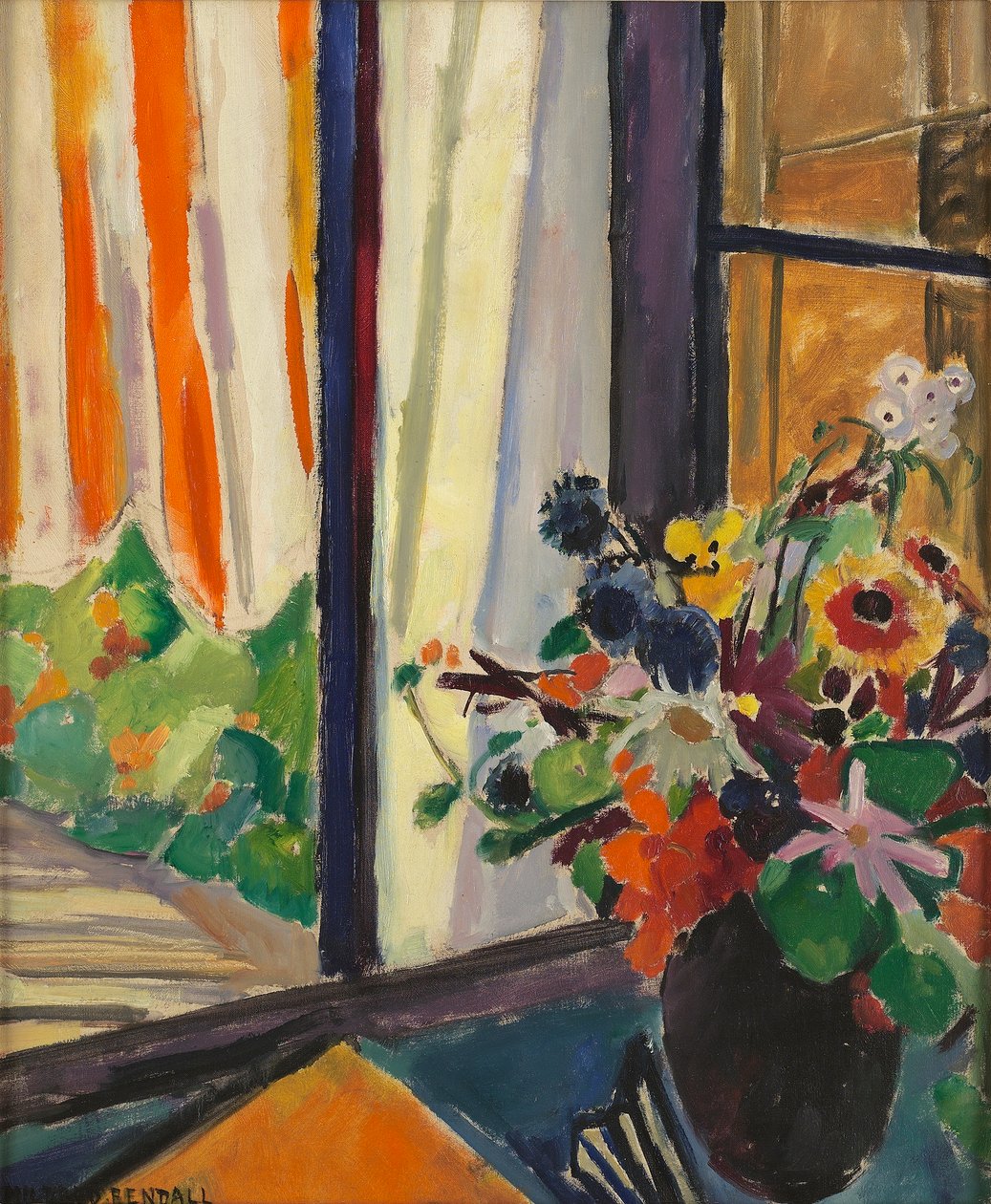 Blumen vor einem Fenster, ca. 1930 von Mildred Bendall