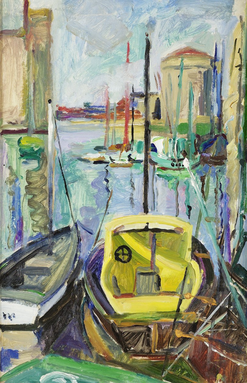Le Vieux Port, La Rochelle, um 1930 von Mildred Bendall