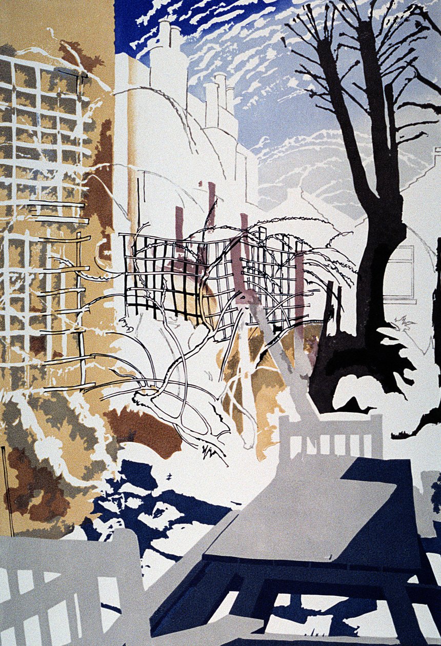 Karger Winter-Hintergarten, 1993 von Miles Contemporary Artist Thistlethwaite