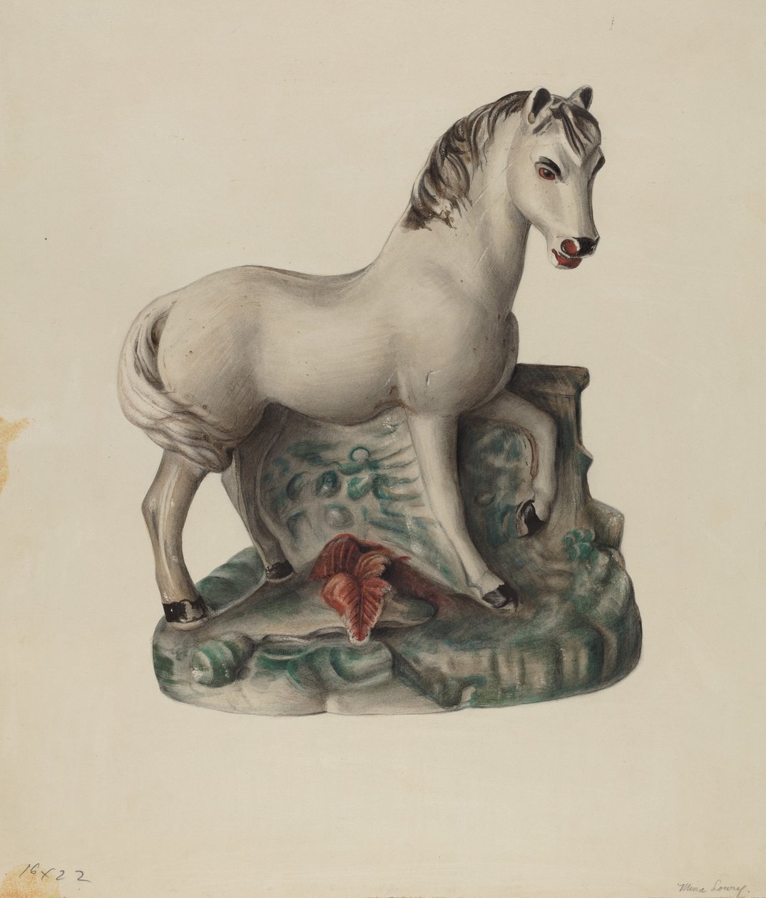 Kreidepferd von Mina Lowry