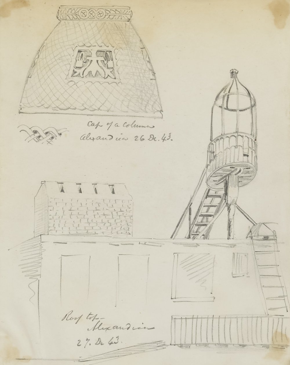 Alexandria (Dach / Kapitell einer Säule) von Miner Kilbourne Kellogg