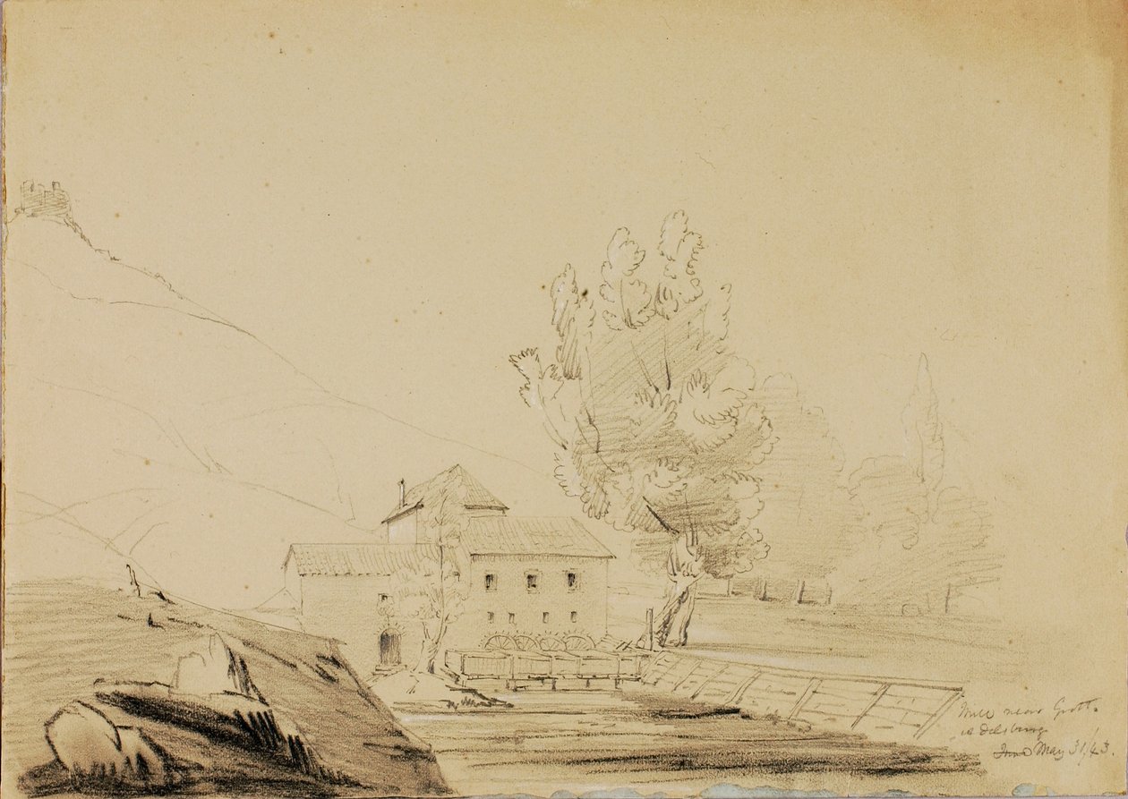 Mühle in der Nähe der Grotte, Aldberg von Miner Kilbourne Kellogg