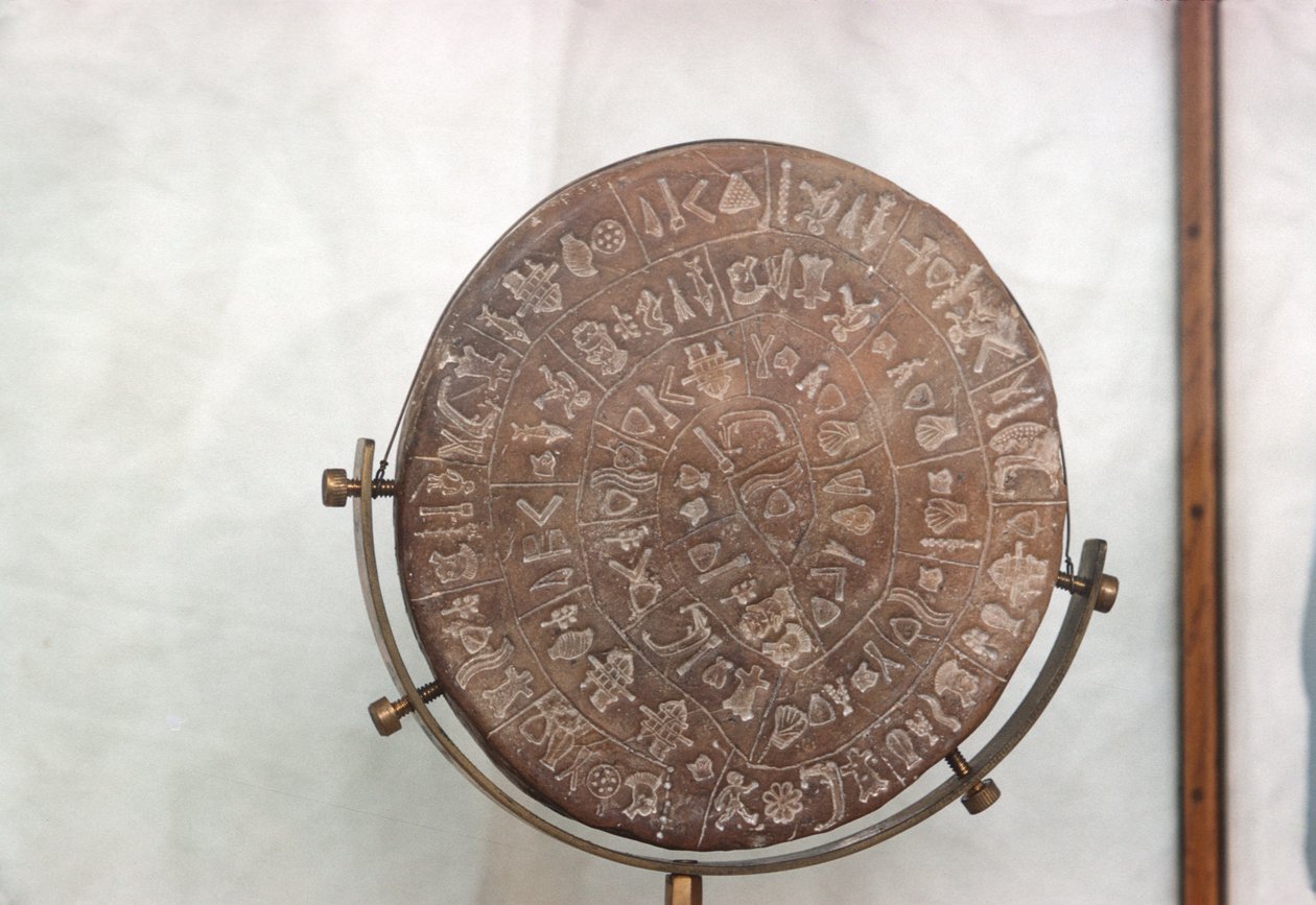 Scheibe von Phaistos, 1700-1600 v. Chr. von Minoan