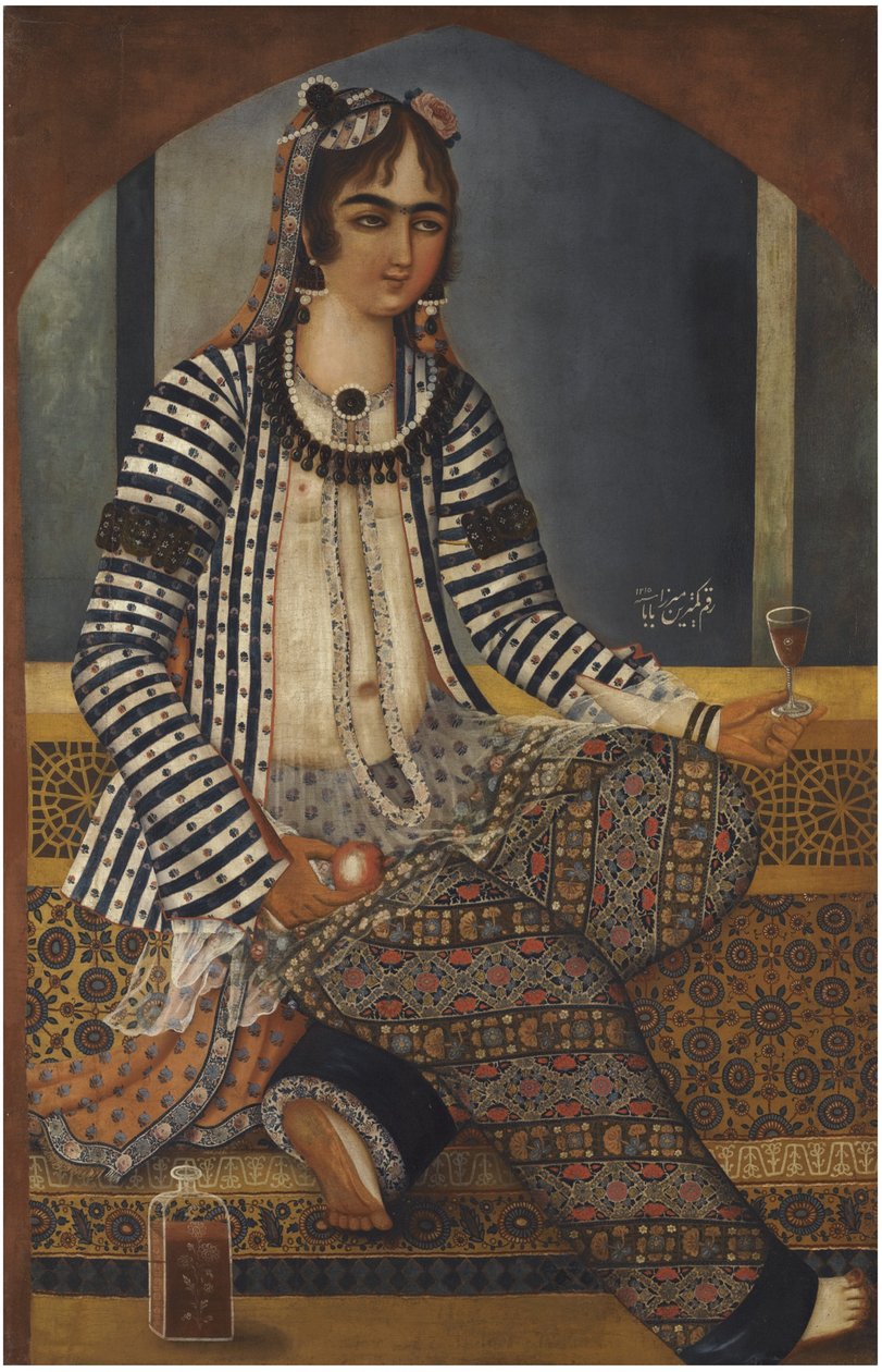 Porträt einer Dame von Mirza Baba