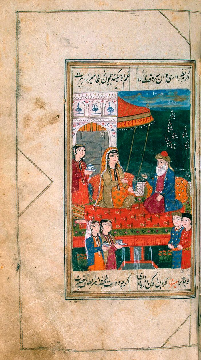 Miniatur aus dem Manuskript Divan von Mirza Khan Kabuli.
