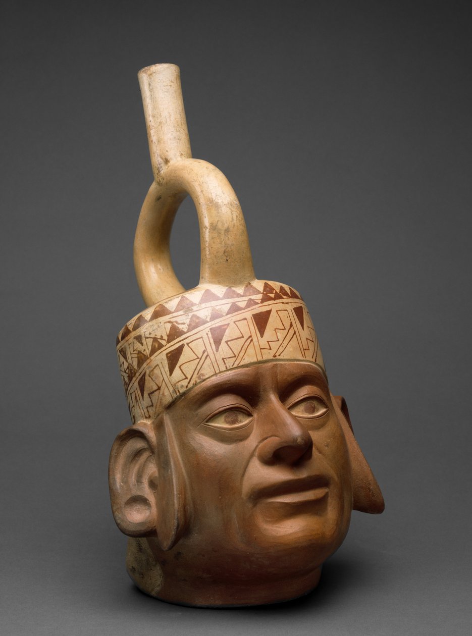 Porträtkopfgefäß, Moche IV, 400-600 von Moche