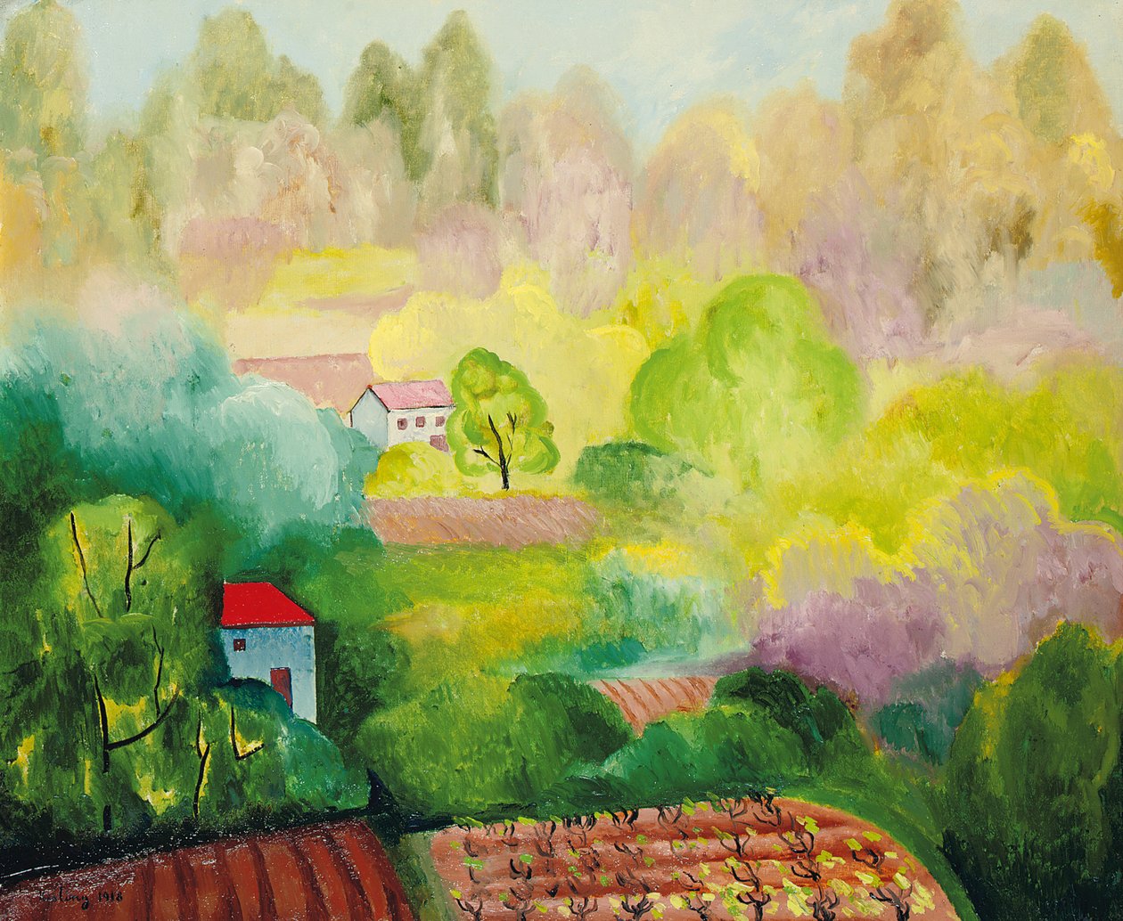 Landschaft bei Saint Tropez von Moise Kisling