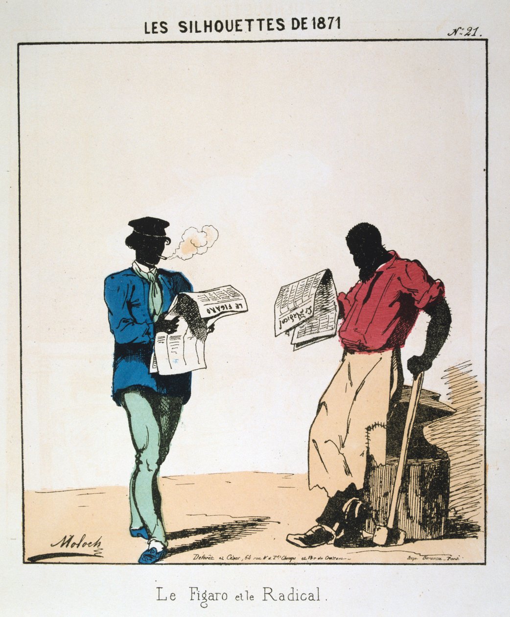 Le Figaro et le Radical, 1871 von Moloch