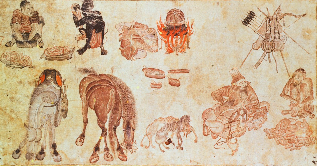 Mongolisches Nomadenlager von Mongolian School