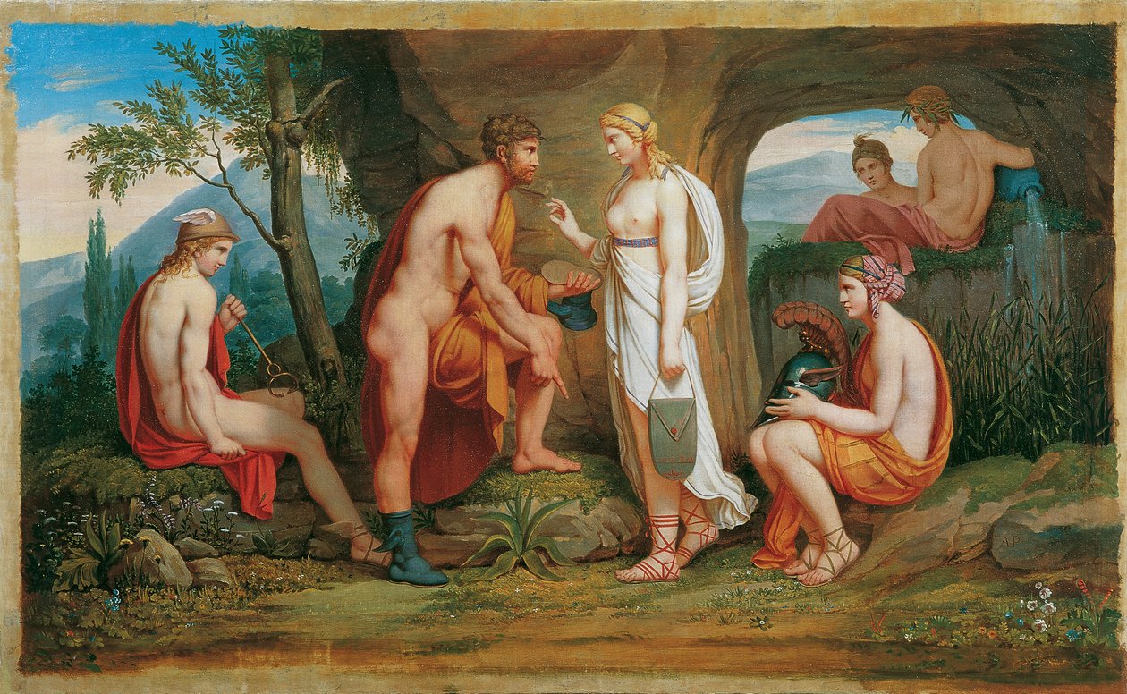 Perseus und die Nymphen von Monogrammist A. P.