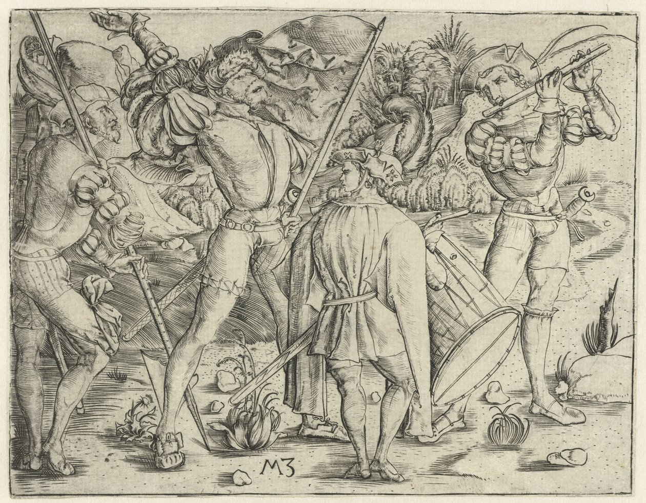 Die vier Soldaten von Monogrammist MZ