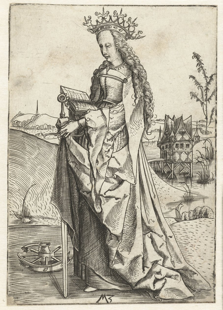 Heilige Katharina von Alexandrien von Monogrammist MZ