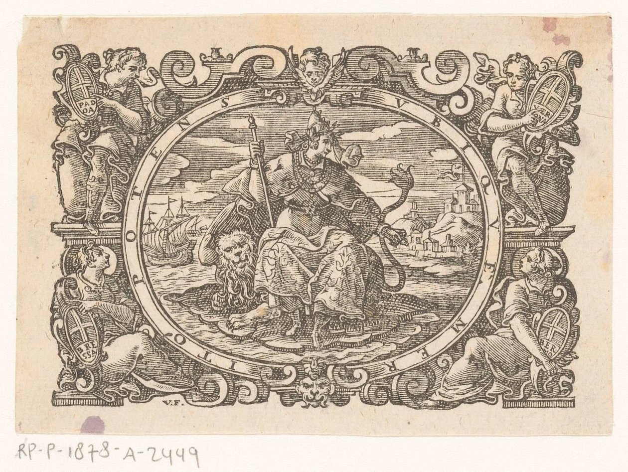 Städtemagd von Venedig von Monogrammist VF (graveur)