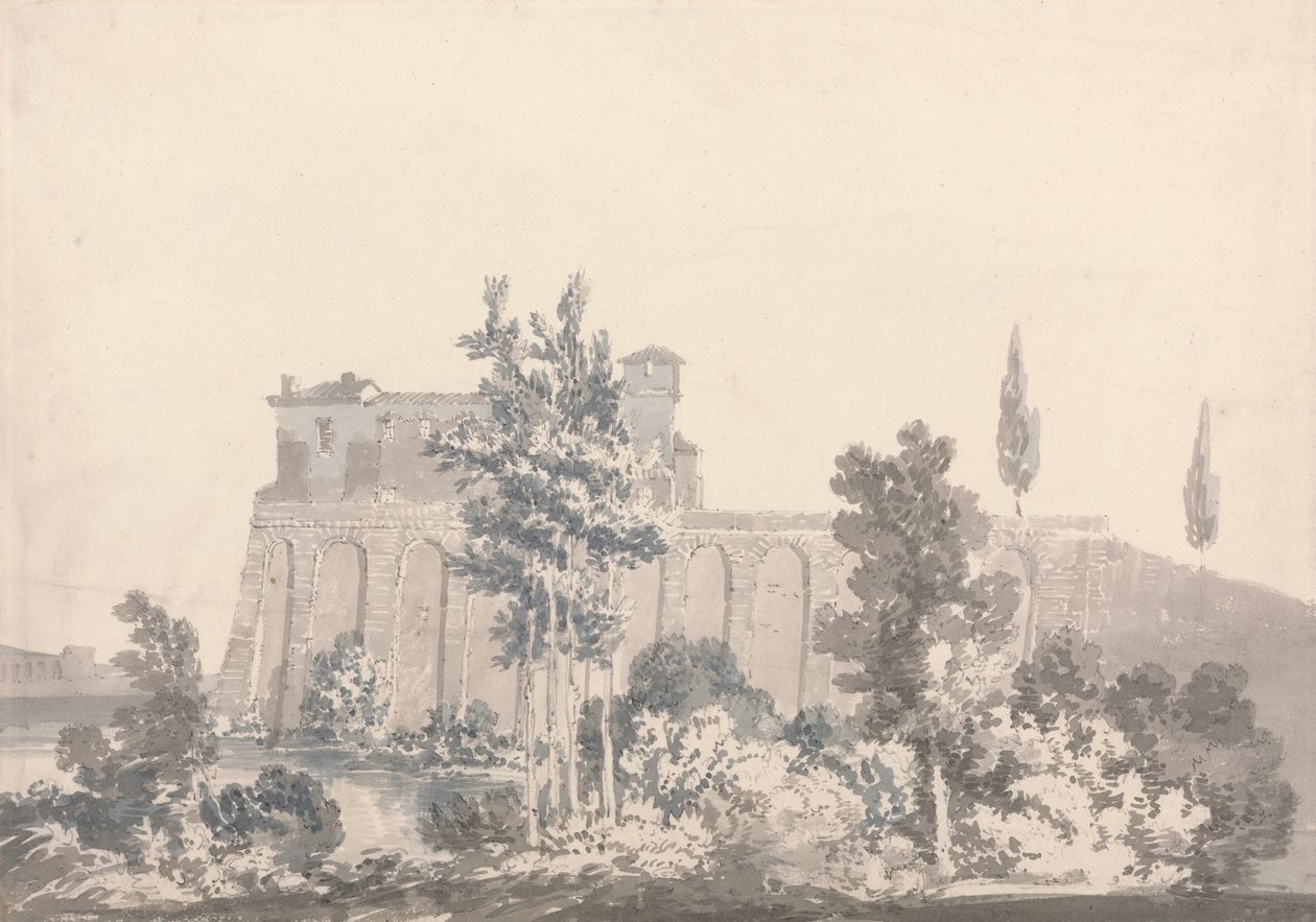 Gebäude mit Blick auf das Wasser, in der Nähe von Neapel von Monro School