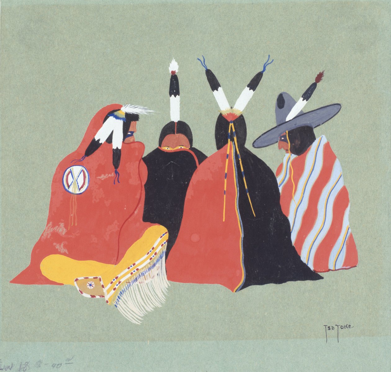 Kiowa Medizin machen, 1929 von Monroe Tsatoke
