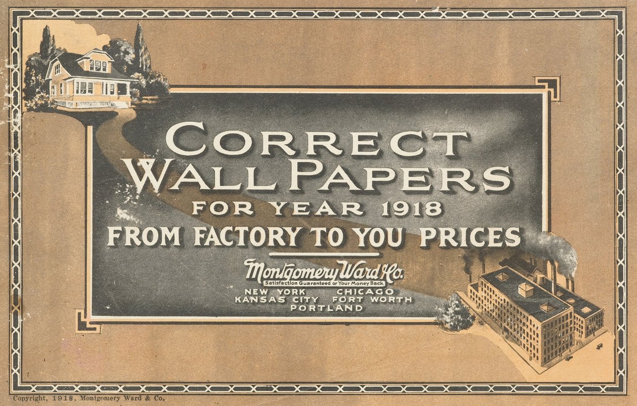 Korrekte Tapeten für das Jahr 1918 von Montgomery Ward and Co.
