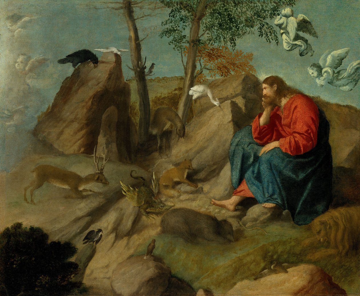 Christus in der Wüste von Moretto da Brescia