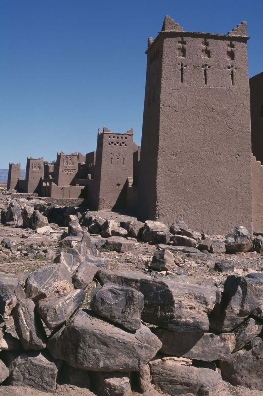 Ansicht eines Ksar, Dra-Tal von Moroccan School