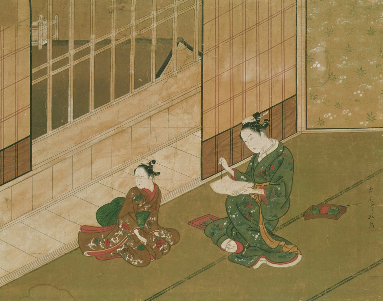Innenszene, ca. 1730 von Moromasa