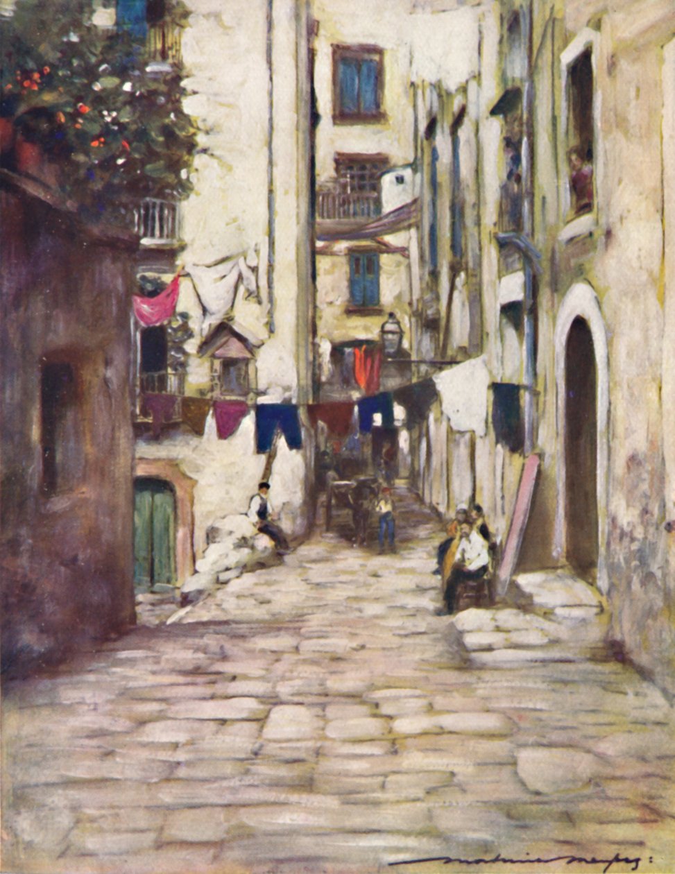 Eine Straße in Neapel, 1903 von Mortimer L Menpes