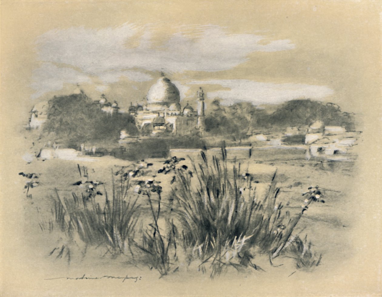 Der Taj in Agra, 1903 von Mortimer L Menpes