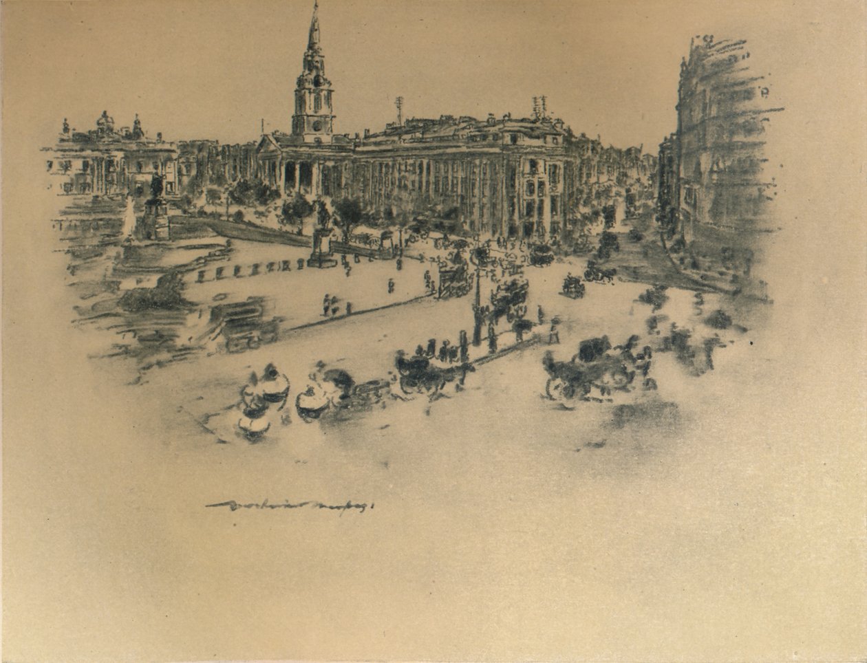 Trafalgar Square von Mortimer L Menpes