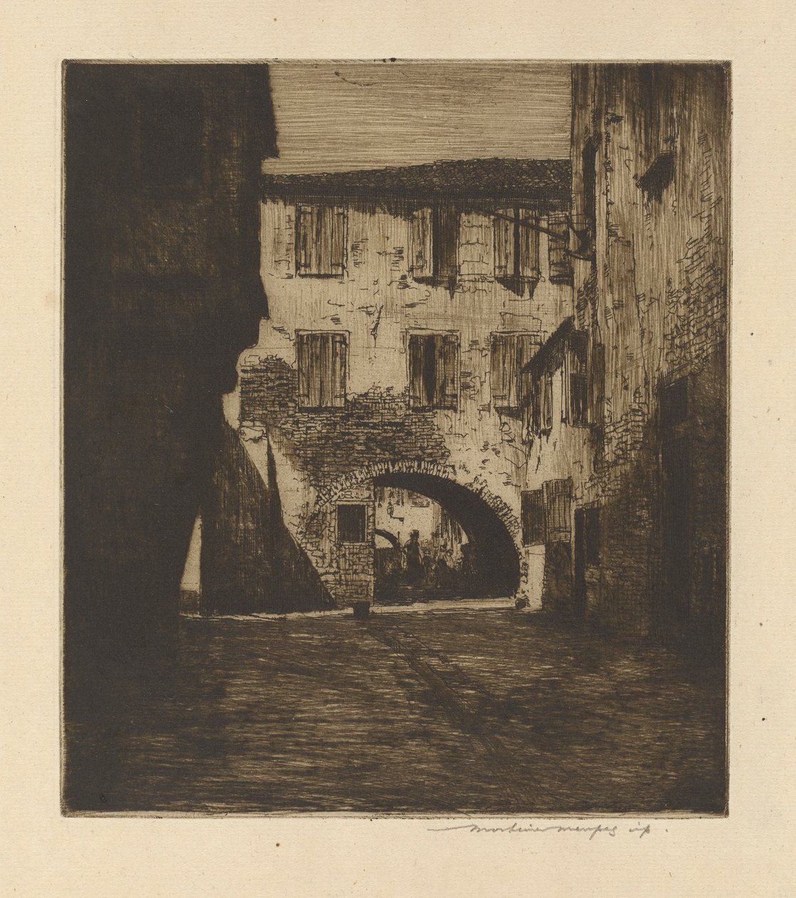 In einer Seitenstraße, Chioggia von Mortimer Menpes