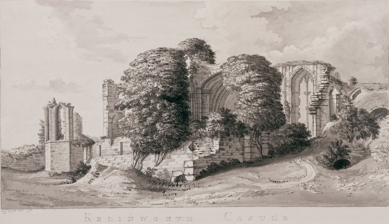 Kenilworth Castle, 1776 von Moses Griffith
