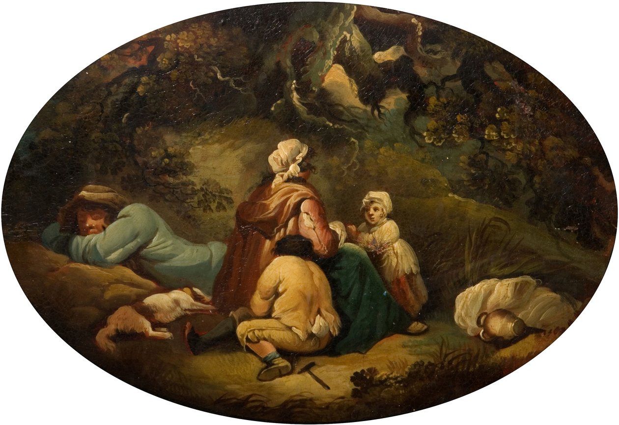 Zigeuner in einer Landschaft, 1804 von Moses Haughton