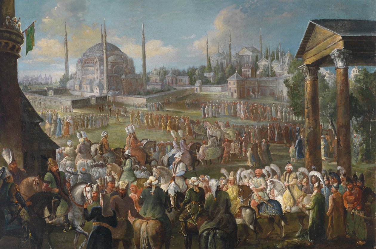 Die Prozession des Sultans in Istanbul, ca. 1736 von Mour