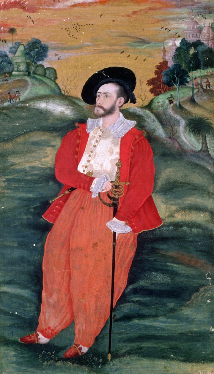 Porträt eines europäischen Seemanns, ca. 1590 von Mughal School