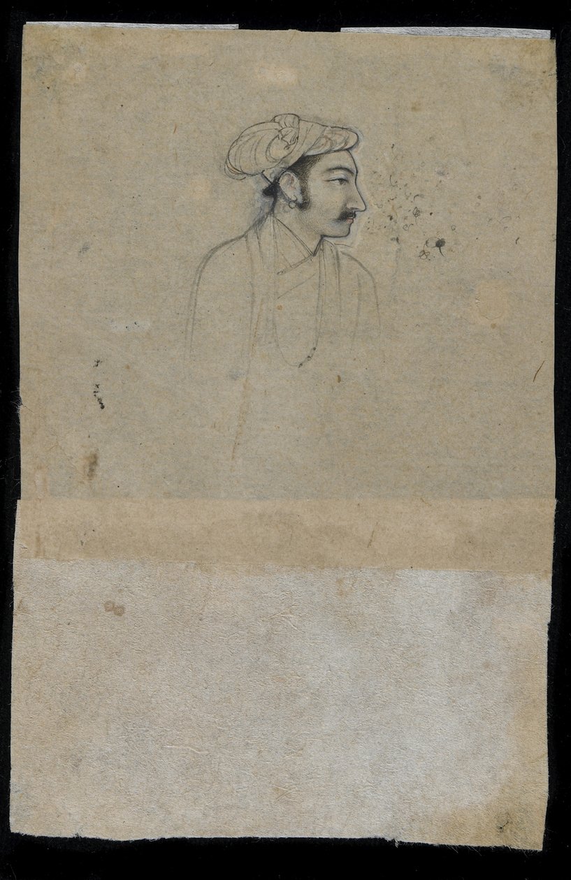 Sultan Khurram (Shah Jahan), um 1615 (Tinte auf Papier) von Mughal School