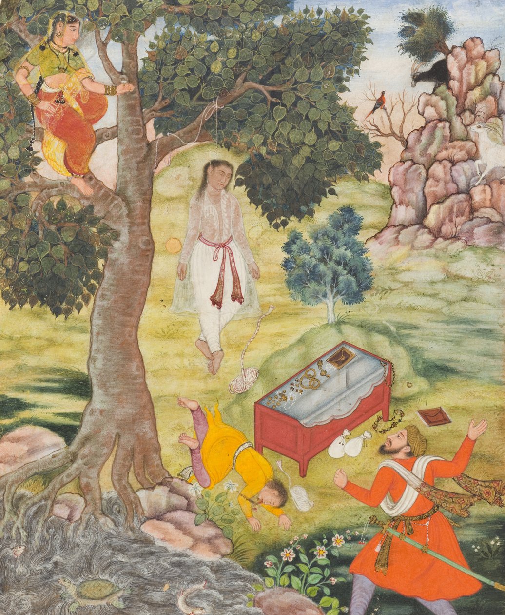 Geschichte der listigen Siddhikari, ca. 1590 von Mughal School