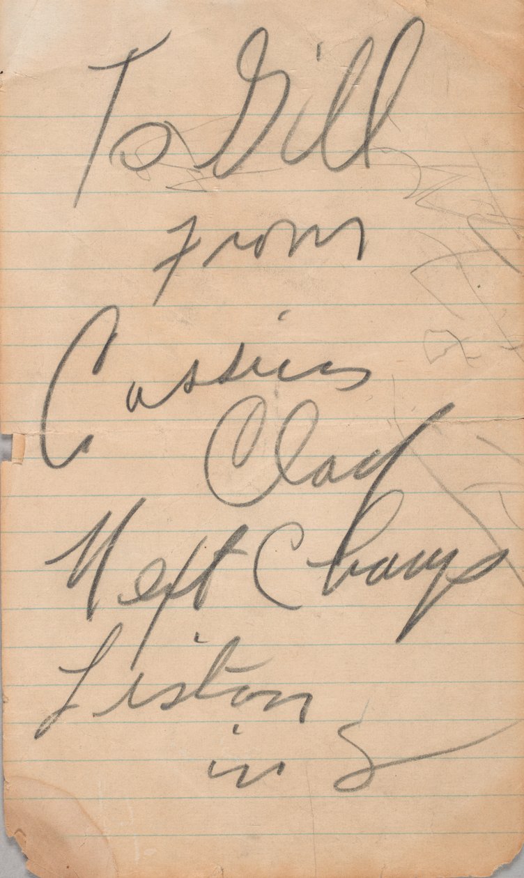 Autogramm von Cassius Clay, 1963 von Muhammad Ali