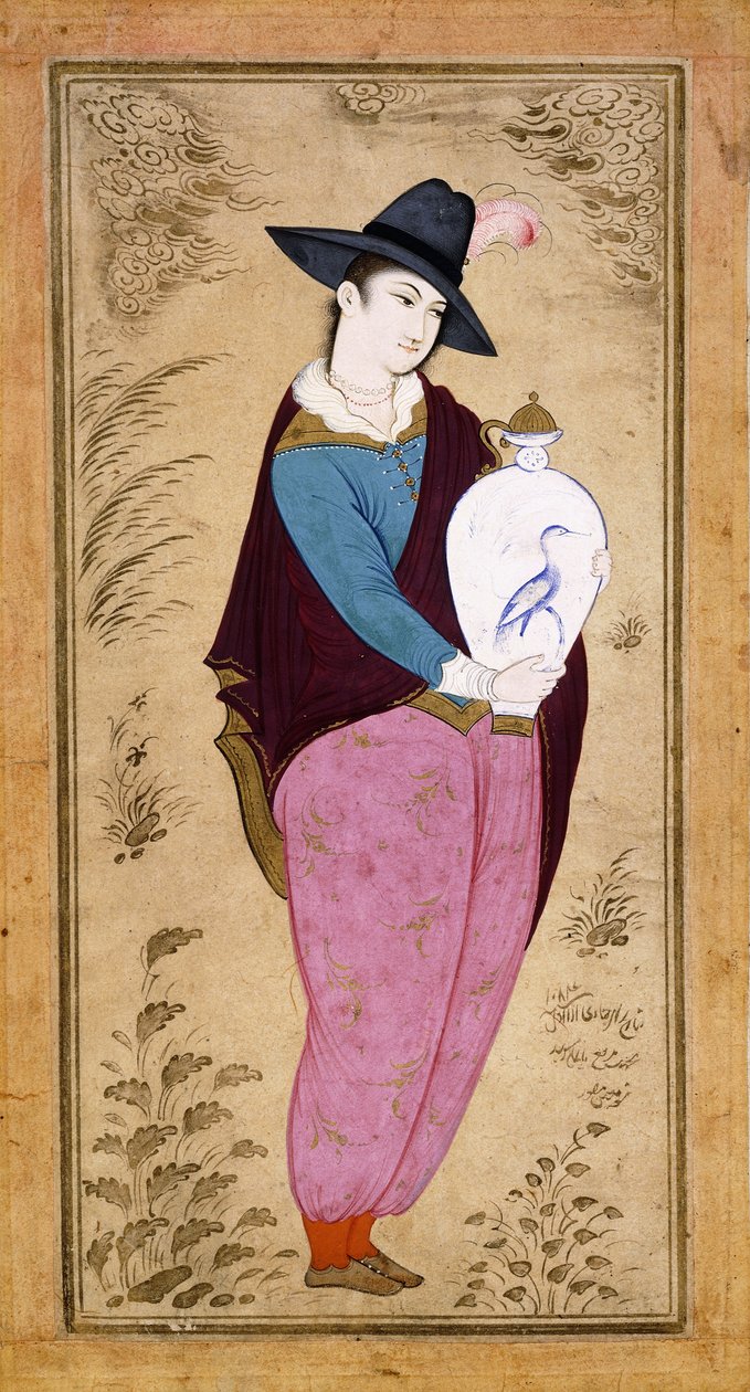 Porträt eines europäischen Jugendlichen, 1673 von Muin Musavvir