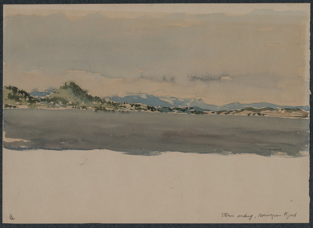 Sturmende, Norwegischer Fjord von Muirhead Bone