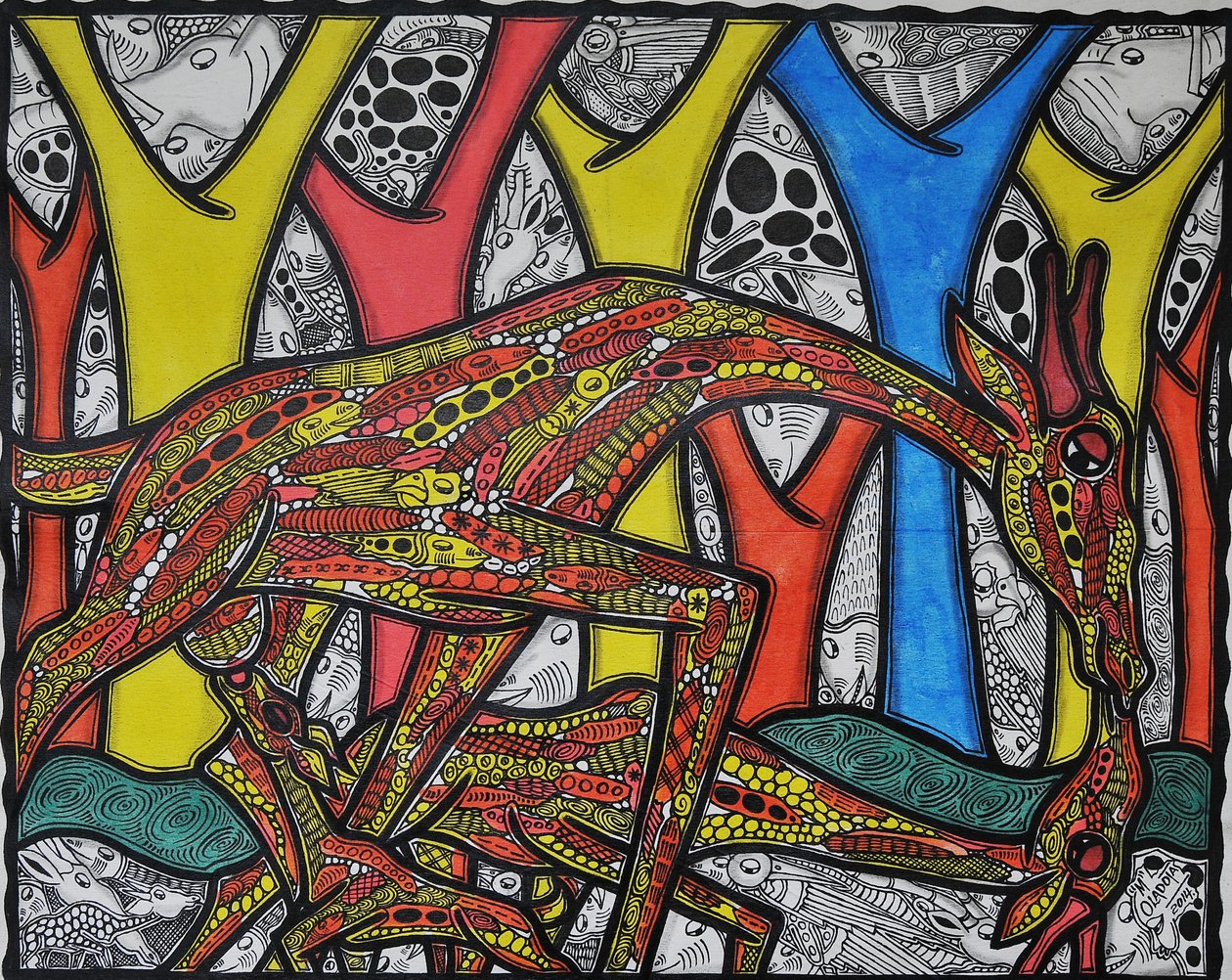Mutter Giraffe von Muktair Oladoja
