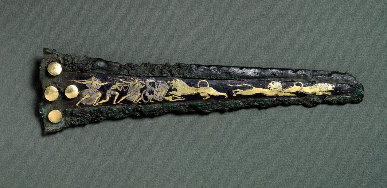 Dolch (Bronze, Gold & Silber) von Mycenaean