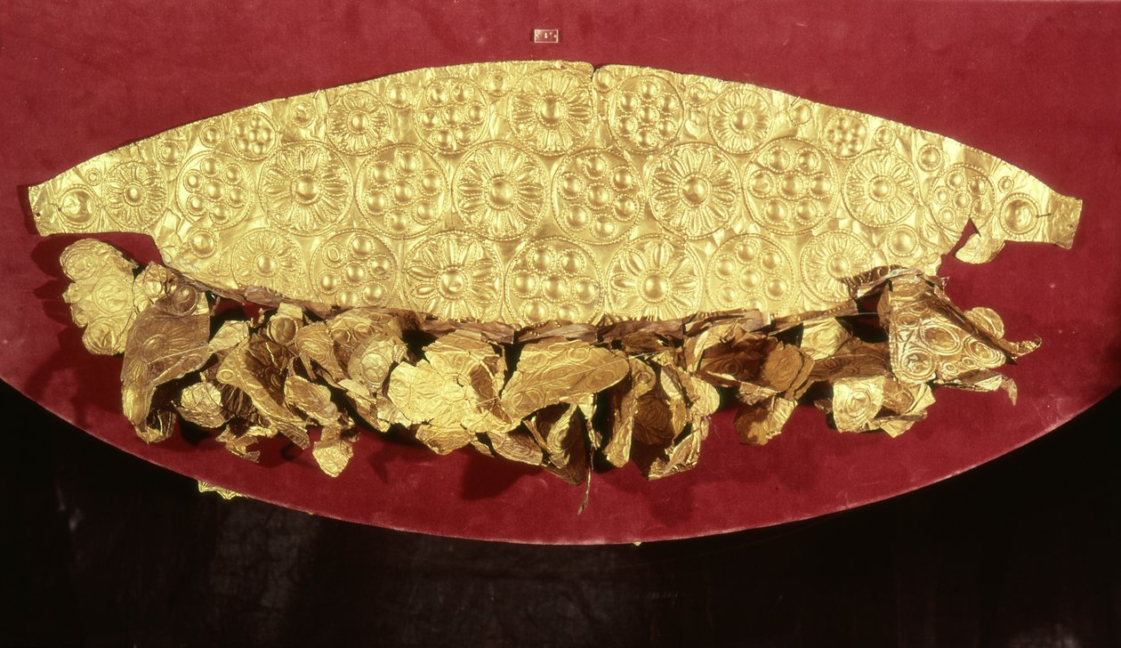 Tiara aus einem Grab, Oberer Kreis von Mycenaean Mycenaean