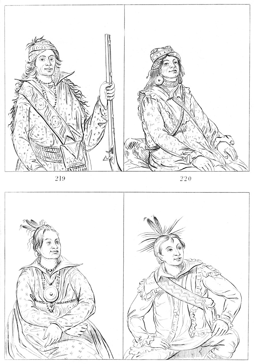 Creeks und Choctaws, 1841 von Myers and Co