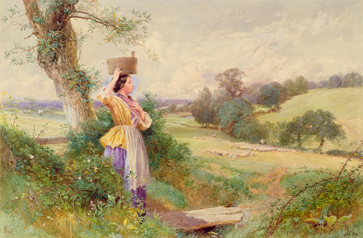 Die Milchmagd von Myles Birket Foster