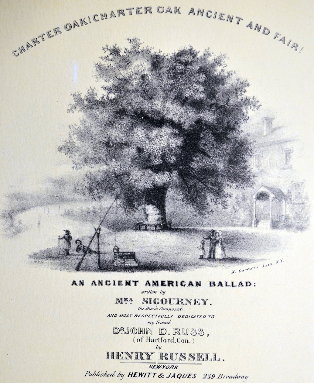 Currier & Ives Illustration 19. Jahrhundert. Charter Oak! Charter Oak alt und schön von N. and Ives, J.M. Currier