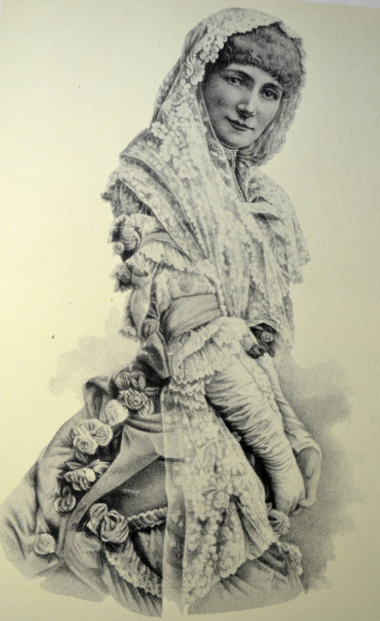 Currier & Ives Illustration 19. Jahrhundert. Sarah Bernhardt (Schauspielerin) von N. and Ives, J.M. Currier